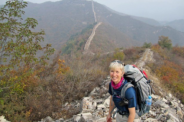 Heather trekking in China Heather trekking in China