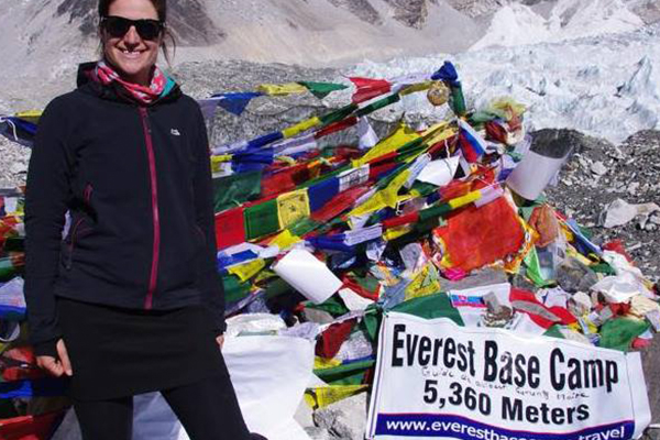 Nikki at Everest Base Camp