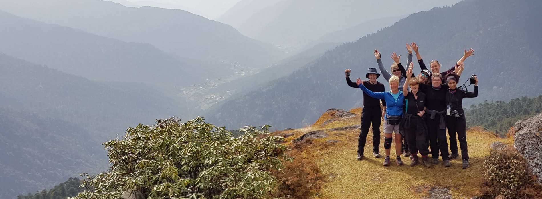 Picturesque viewpoint after leaving 2nd camp on Trek Bhutan