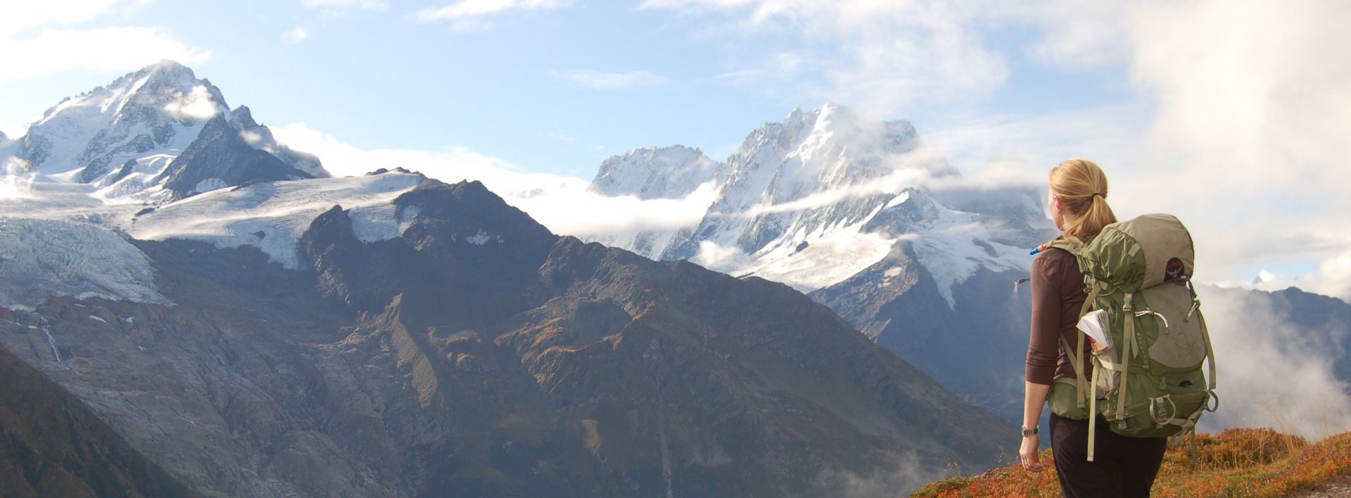 Taking a moment to enjoy the view of Mont Blanc