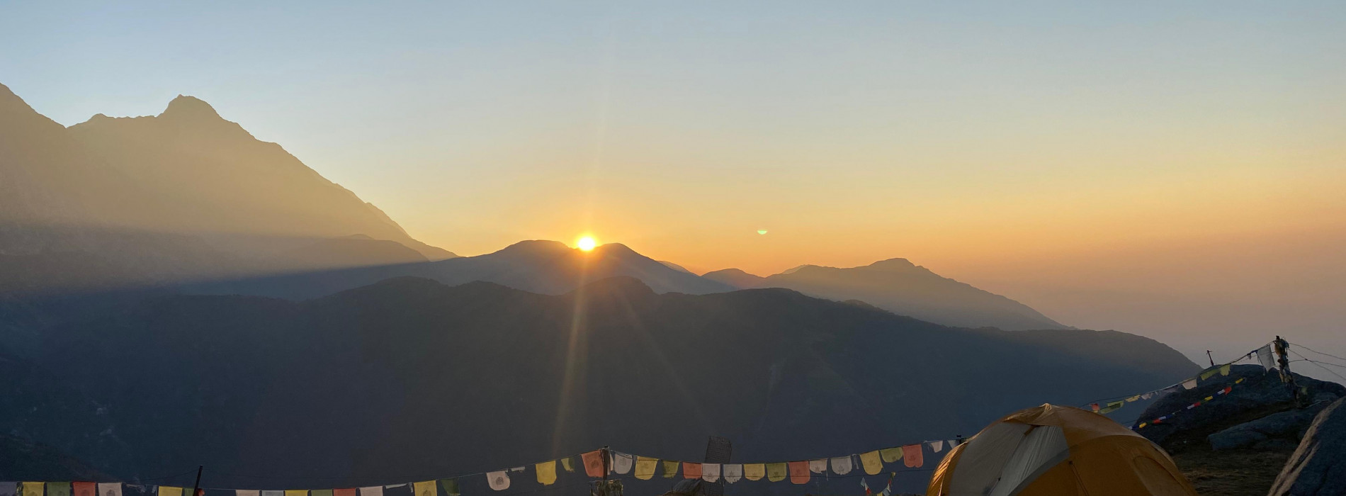 Beautiful sunset in the mountains