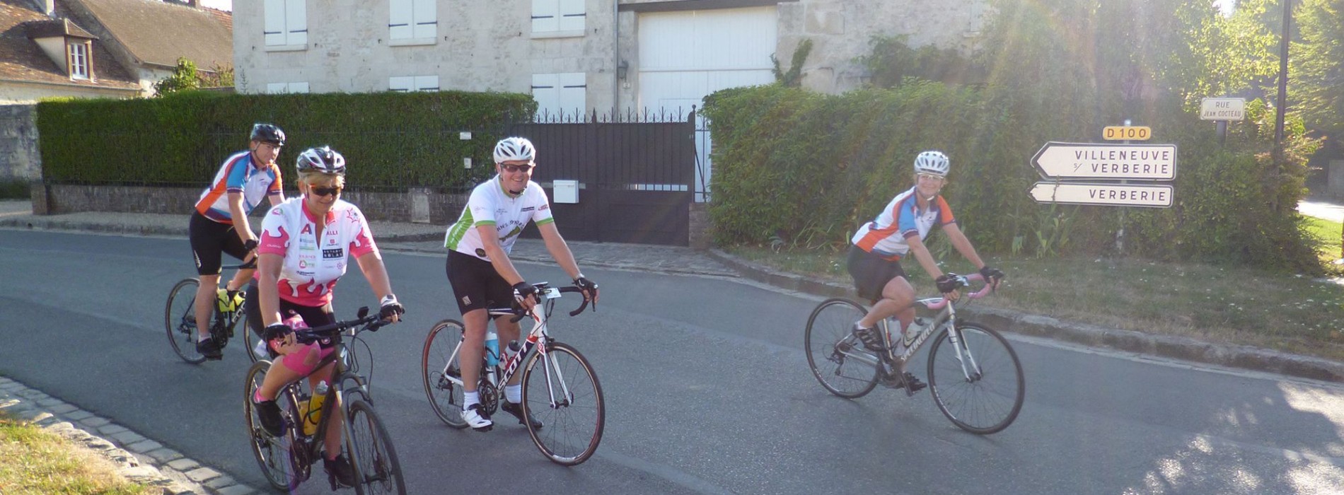 Cycling for charity in France