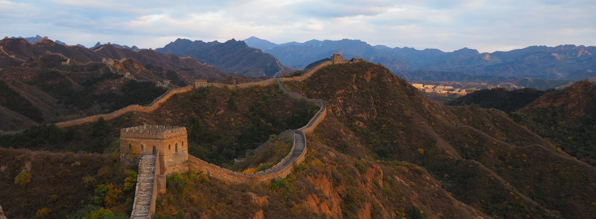 Sunset on The Great Wall of China