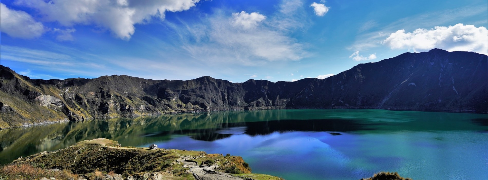 Crater lake at Quilotoa