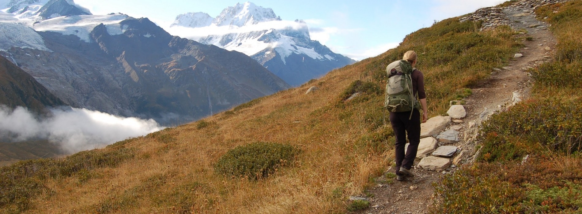 Uneven terrain - the views make it well worth the effort